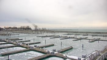 Weather camera view of Waukegan Harbor and Marina.