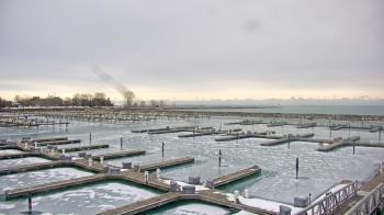 Weather camera view of Waukegan Harbor and Marina.