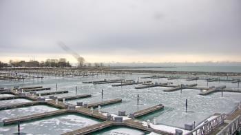 Weather camera view of Waukegan Harbor and Marina.