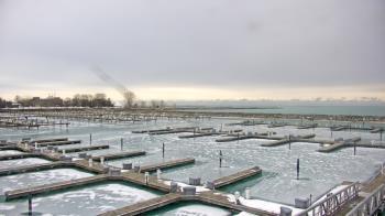 Weather camera view of Waukegan Harbor and Marina.