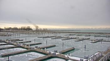 Weather camera view of Waukegan Harbor and Marina.