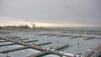 Weather camera view of Waukegan Harbor and Marina.