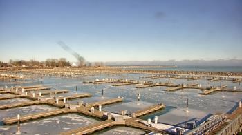 Weather camera view of Waukegan Harbor and Marina.