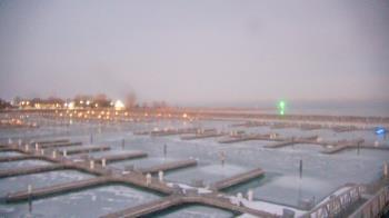 Weather camera view of Waukegan Harbor and Marina.