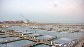 Weather camera view of Waukegan Harbor and Marina.