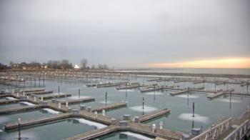Weather camera view of Waukegan Harbor and Marina.
