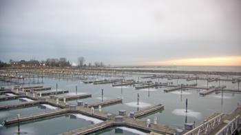 Weather camera view of Waukegan Harbor and Marina.