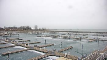 Weather camera view of Waukegan Harbor and Marina.