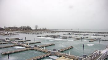 Weather camera view of Waukegan Harbor and Marina.