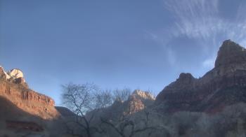 Weather camera view of Zion Canyon Village.