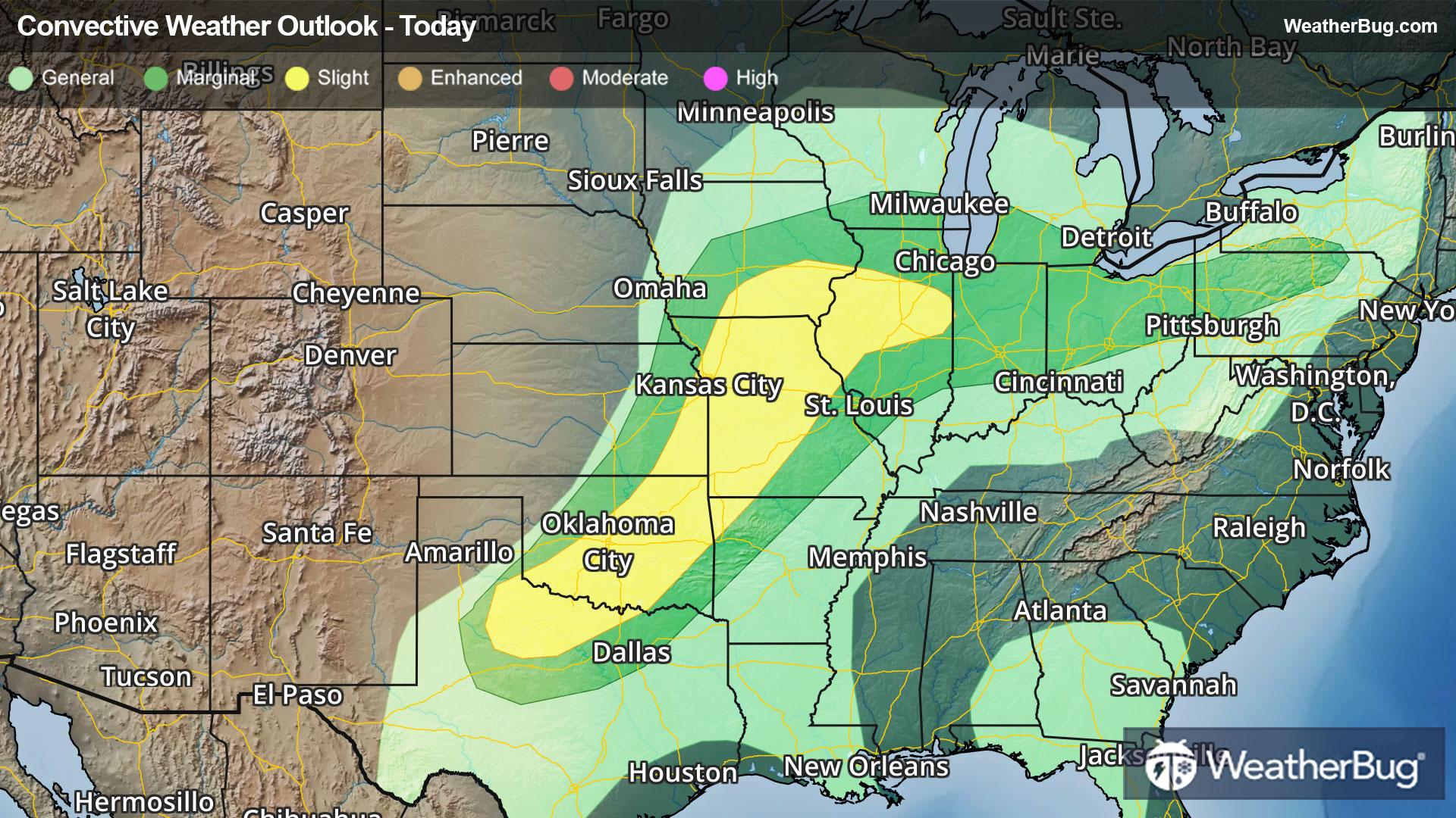 Today's severe weather outlook