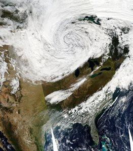 The satellite image of massive late-October 2010 storm that broke records across the Great Lakes. (Jesse Allen, NASA EO-1 team)