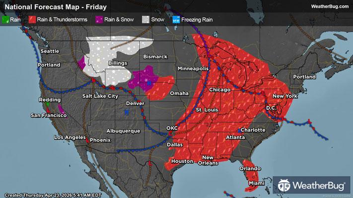 Friday's Weather Outlook