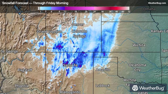 Snowfall Forecast Through Friday Morning