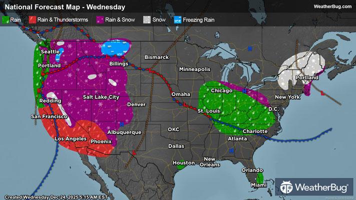 Wednesday's Weather Outlook