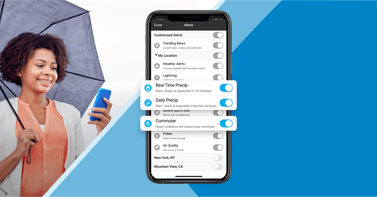 New Precipitation and Commuter Alerts Help Weatherbug Users Navigate Changes During the Fall and Winter Seasons Real-Time Precip Alerts, Daily Precip Alerts, Commuter Alerts