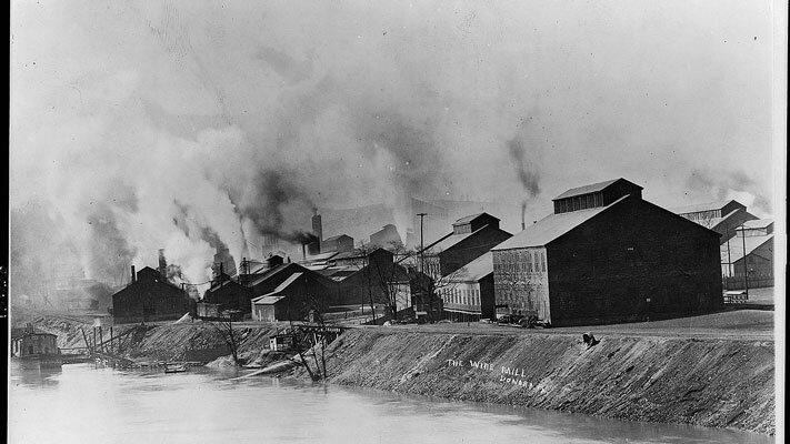 The Donora, Pa., wire mill pictured in 1910.