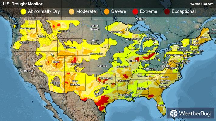 Weekly Drought Map for January 15, 2026