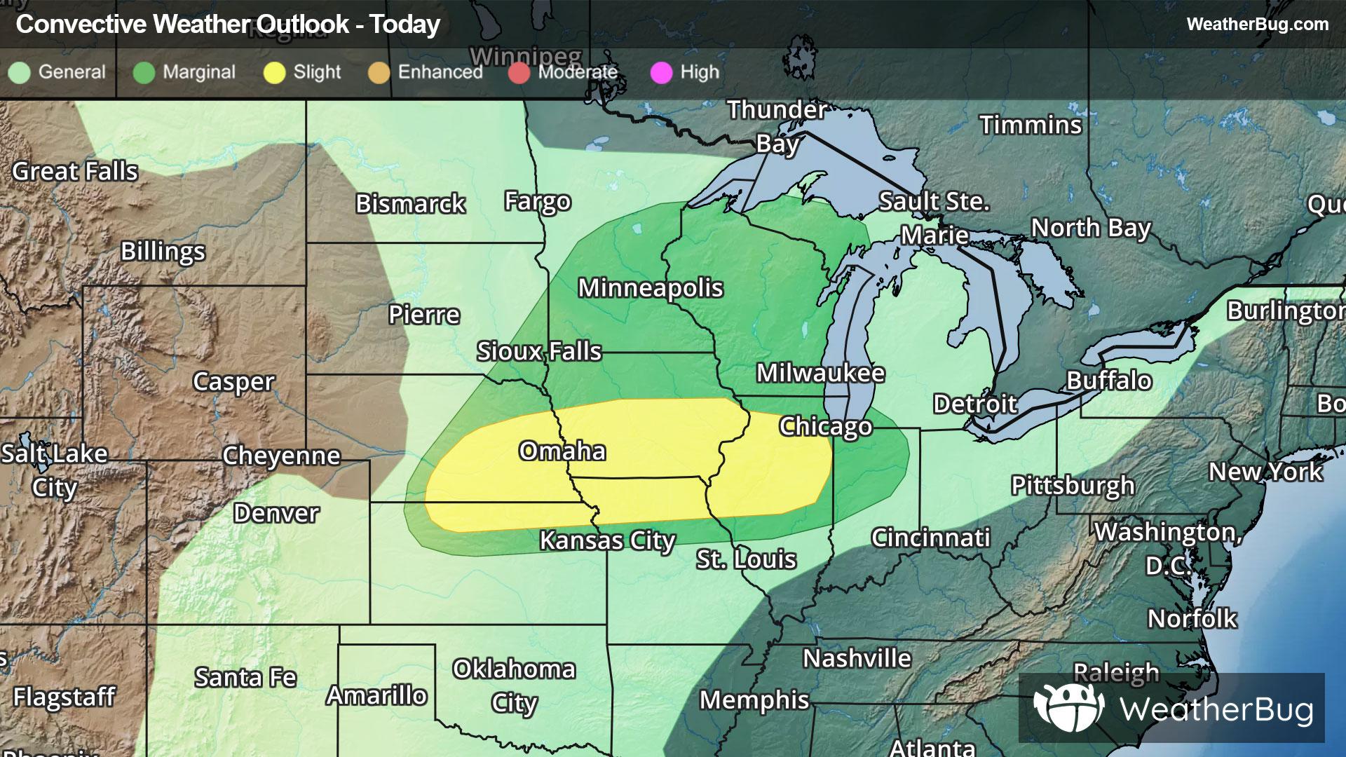 Today's Severe Thunderstorm Outlook