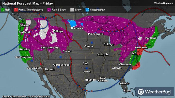 Friday's Weather Outlook