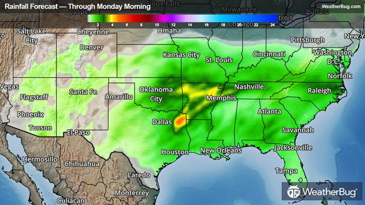 Rain Through Monday Morning