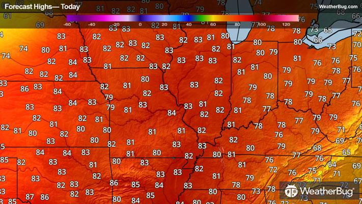 Today's Forecast Highs