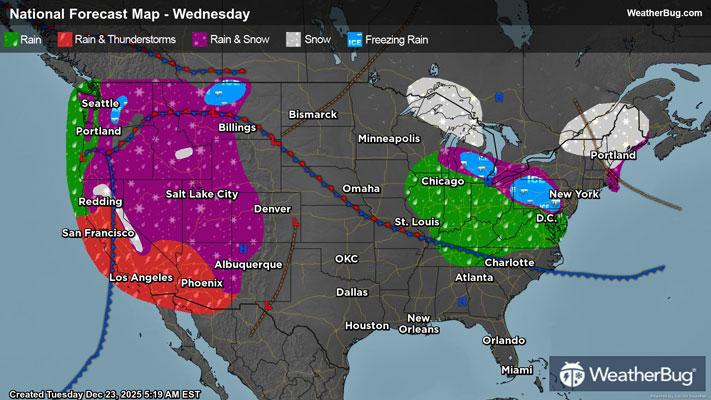 Wednesday's Weather Outlook