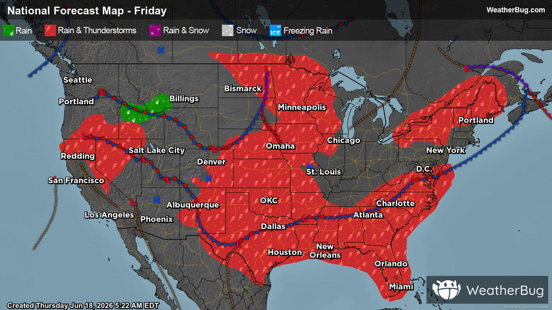 Friday's Weather Outlook