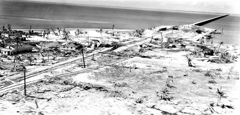 Devastation in the Keys left by the Labor Day Hurricane of 1935. (NOAA)