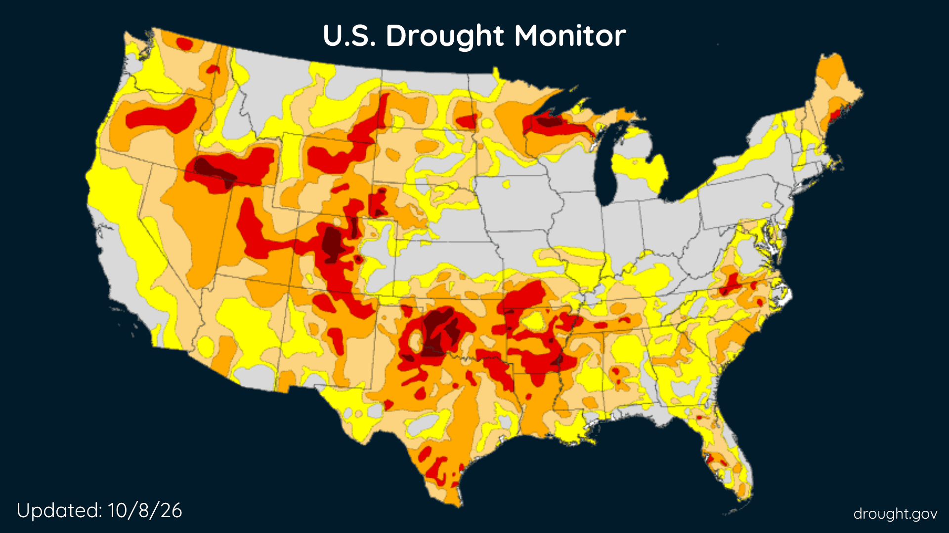 Latest Drought Conditions Across US