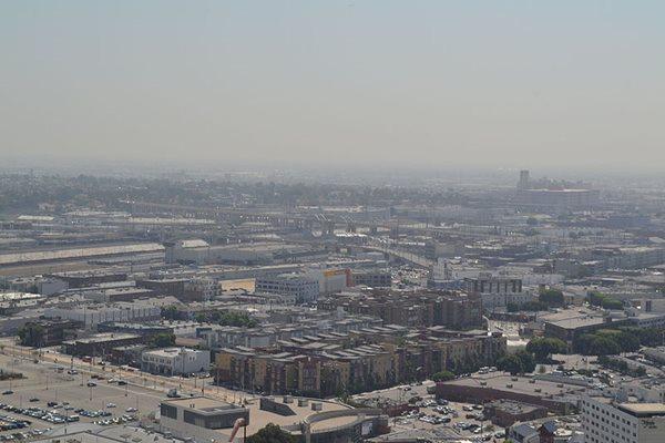 A blanket of smog lays over Los Angeles in September 2011. Source: Temeku, Wikimedia Commons
