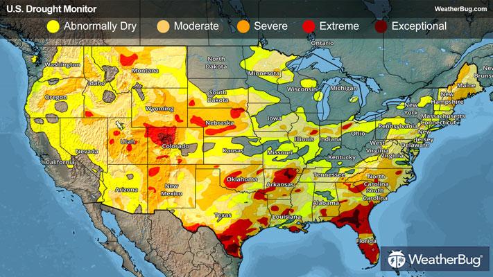 Weekly Drought Map for March 26, 2026