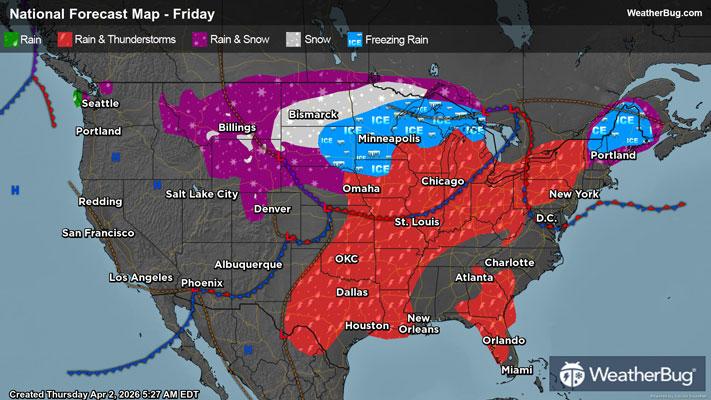 Friday's Weather Outlook