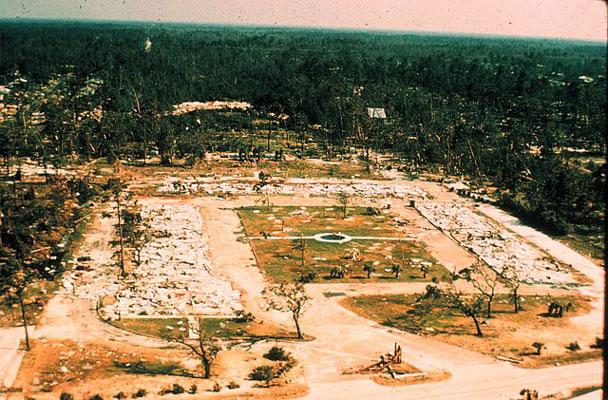Damage from Hurricane Camille. (17 August 1969, NOAA)