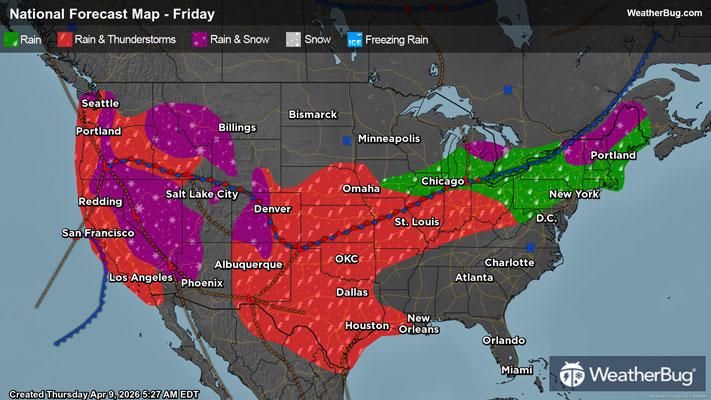 Friday's Weather Outlook