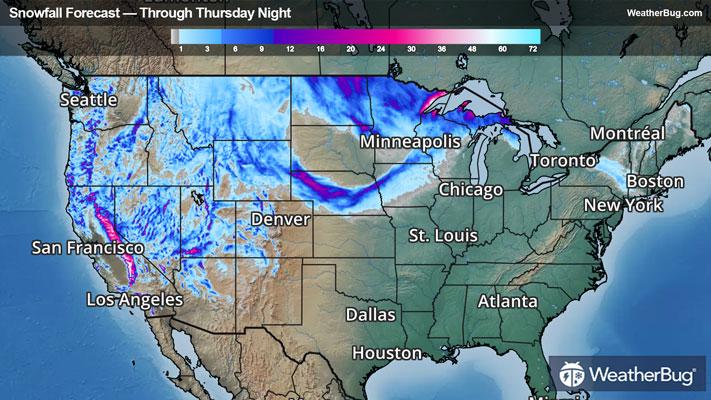 Snow Forecast through Thursday Night
