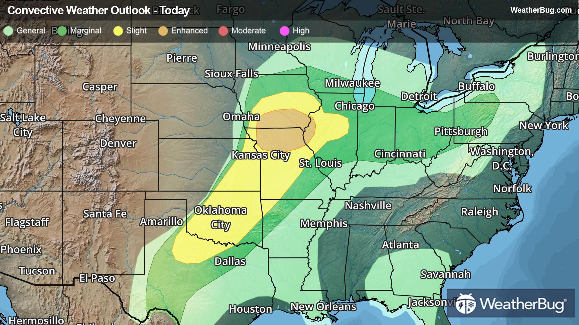 Today's severe weather outlook