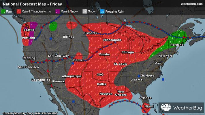 Friday's Weather Outlook