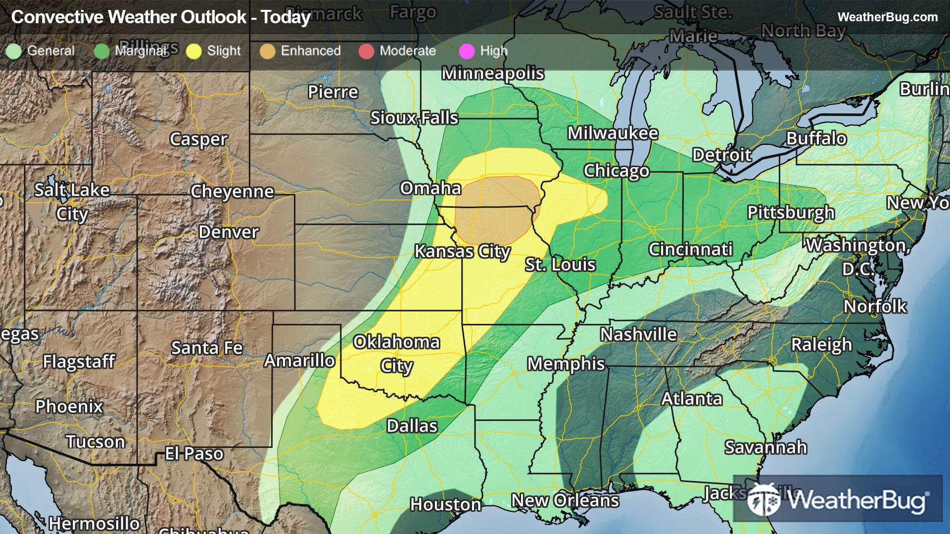 Today's severe weather outlook