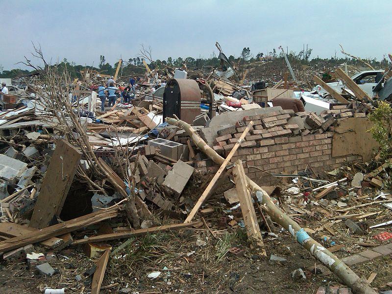 Debris from the Tuscaloosa-Birmingham tornado. Source: National Weather Service in Birmingham, Alabama