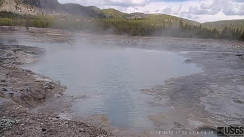 Hydrothermal Pool Erupts at Yellowstone