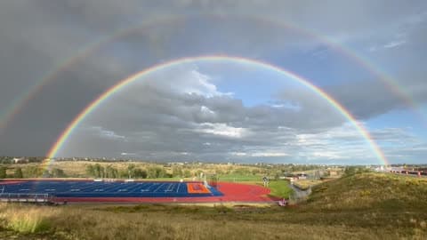 Double Rainbow Appears Amid Storms in North Colorado