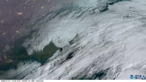 Powerful East Coast Storm Seen on Satellite