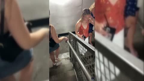 World Cup Fans Shelter During Storm