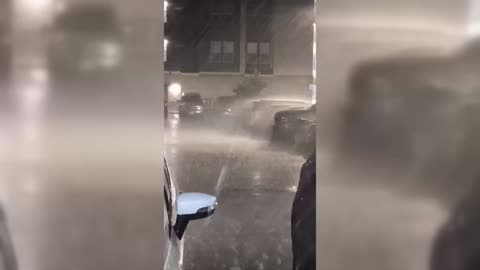 Lightning Flashes as Storm Drenches Northern Colorado